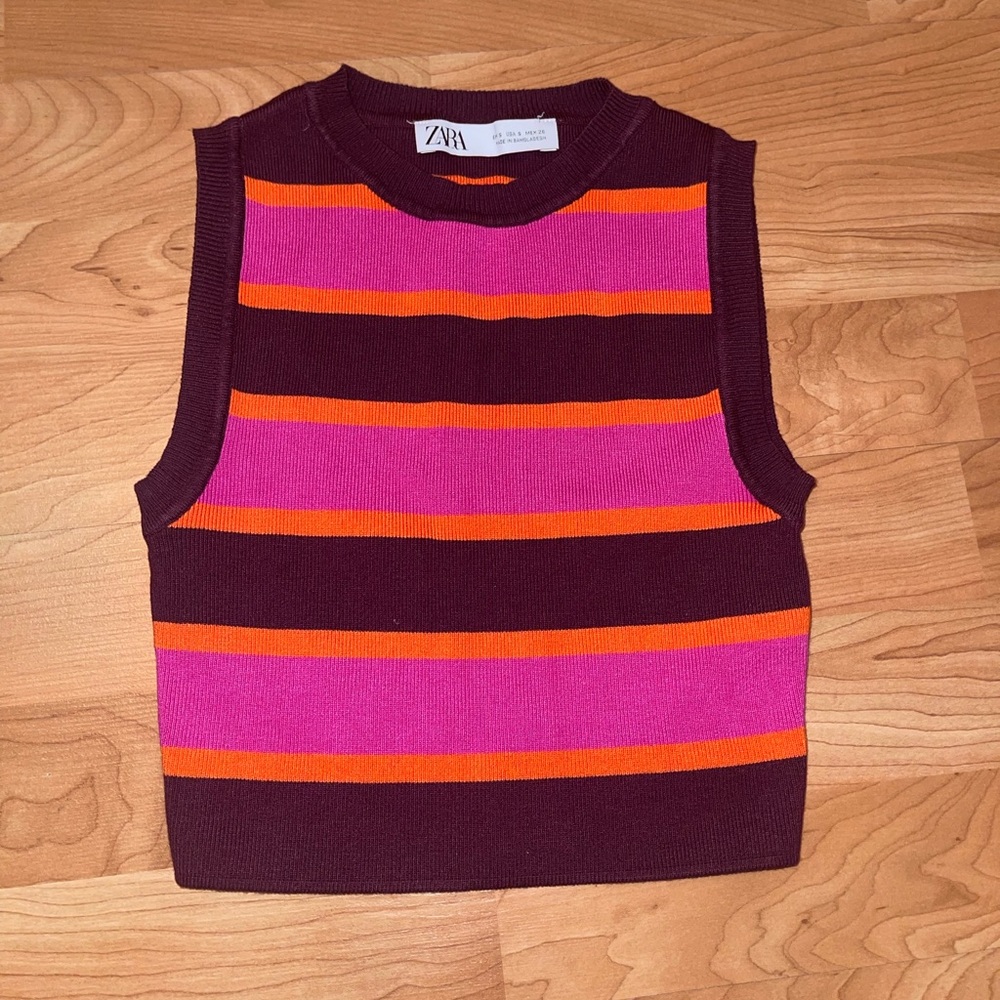Zara Striped Knitted Tank